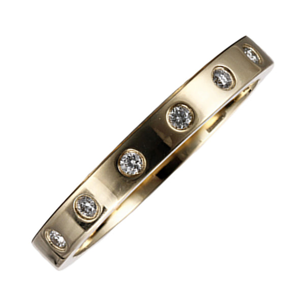 14k Yellow Gold Diamond Band 0.09CTW