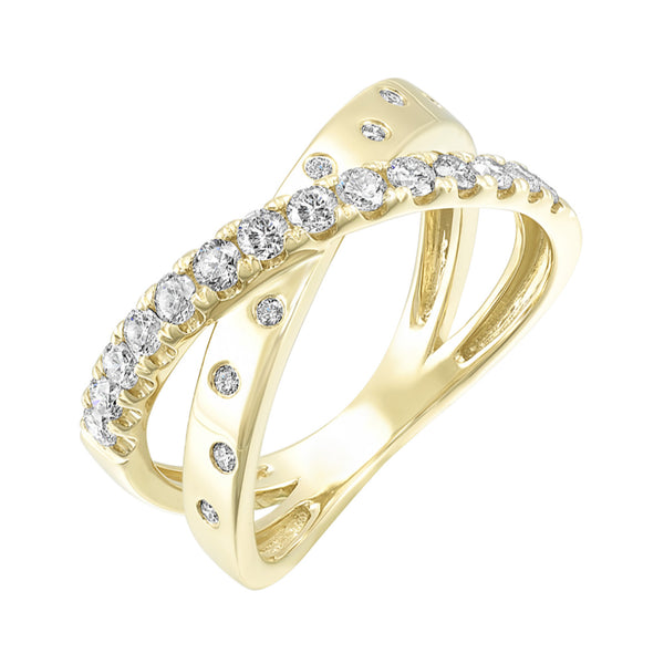 14k Yellow Gold & Diamond Ring 0.51CTW