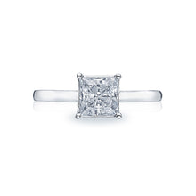 Load image into Gallery viewer, Tacori 18k White Gold Sculpted Crescent Princess Diamond Engagement Ring (0.5 CTW)