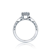 Load image into Gallery viewer, Tacori 18k White Gold  Sculpted Crescent Princess Diamond Engagement Ring (0.05 CTW)