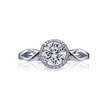 Load image into Gallery viewer, Tacori 18k White Gold Sculpted Crescent Round Diamond Engagement Ring (0.06 CTW)