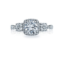 Load image into Gallery viewer, Tacori 18k White Gold Dantela Round Diamond Engagement Ring (0.6 CTW)