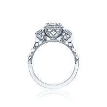 Load image into Gallery viewer, Tacori 18k White Gold Dantela Round Diamond Engagement Ring (0.6 CTW)
