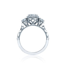 Load image into Gallery viewer, Tacori 18k White Gold Dantela Round Diamond Engagement Ring (0.59 CTW)