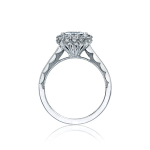 Tacori 18k White Gold Full Bloom Princess Diamond Engagement Ring (0.51 CTW)