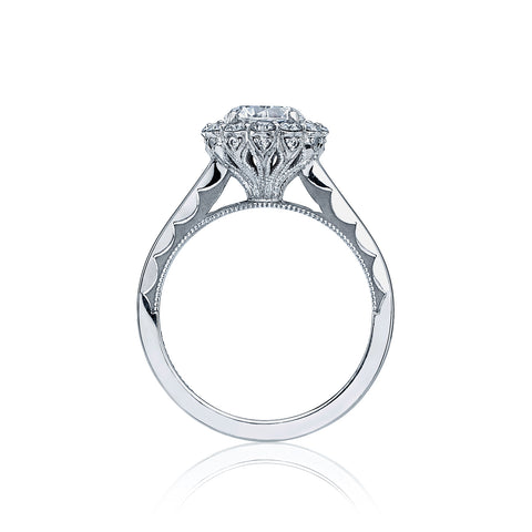 Tacori 18k White Gold Full Bloom Round Diamond Engagement Ring Setting (0.42 CTW)