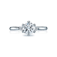 Load image into Gallery viewer, Tacori 18k White Gold Sculpted Crescent Round Diamond Engagement Ring (0.07 CTW)