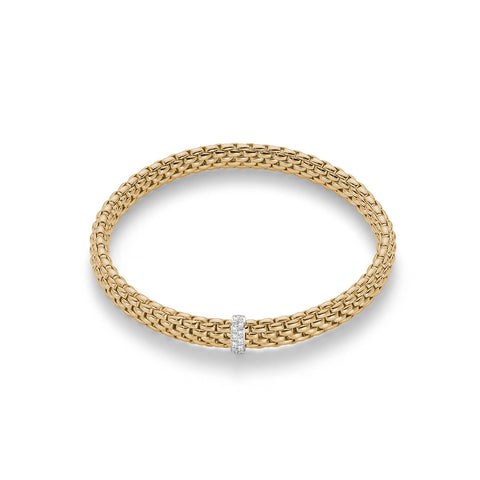 Fope VENDOME Yellow Gold Diamond Bracelet (0.10 CTW)