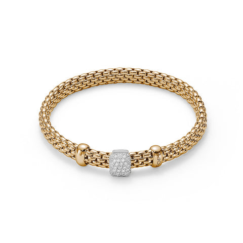 Fope VENDOME Yellow Gold Diamond Bracelet (0.41 CTW)