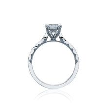 Load image into Gallery viewer, Tacori 18k White Gold Sculpted Crescent Princess Diamond Engagement Ring (0.16 CTW)