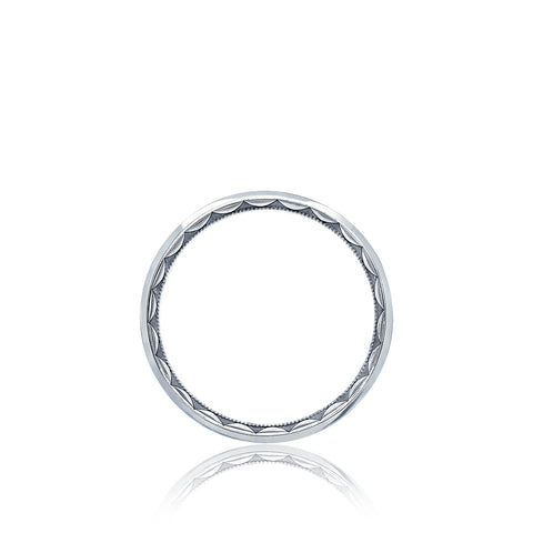 Tacori Platinum Sculpted Crescent Wedding Band 6mm