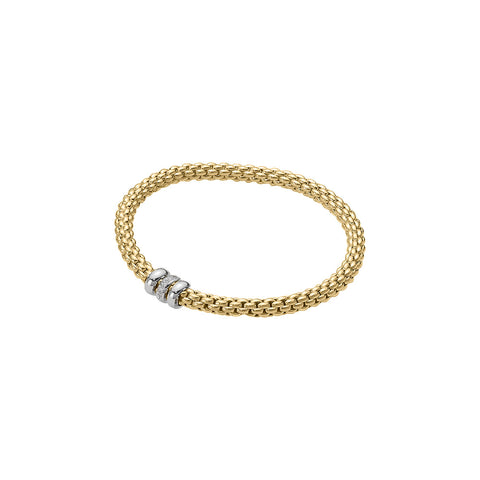 Fope SOLO 18K Gold Diamond Bracelet (0.10 CTW)