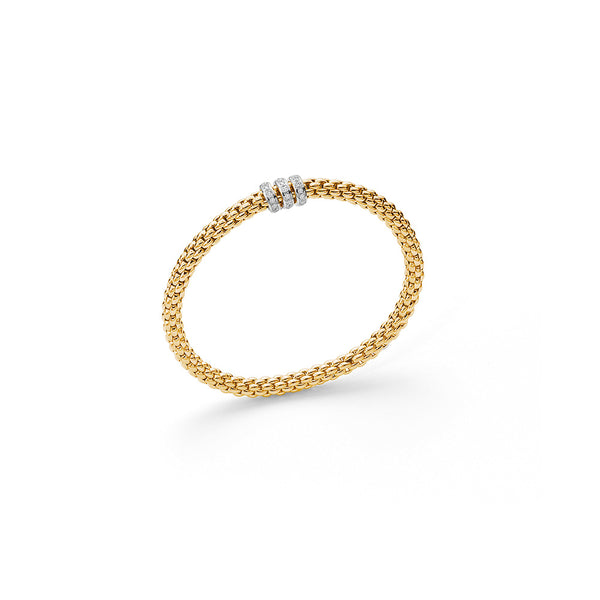 Fope SOLO Yellow Gold Diamond Bracelet (0.30 CTW)