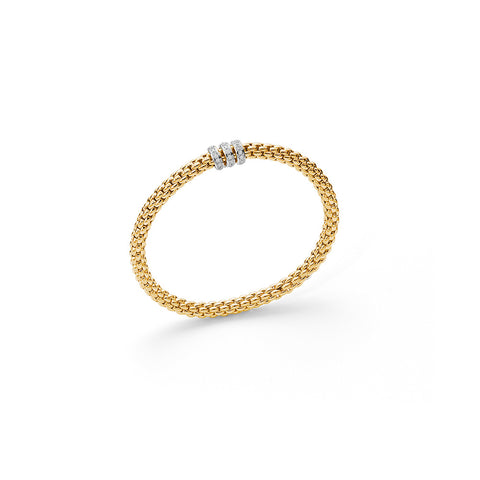 Fope SOLO Yellow Gold Diamond Bracelet (0.30 CTW)