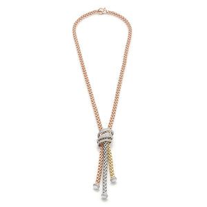 Fope MIA LUCE Rose Gold Diamond Necklace (1.63 TCW)