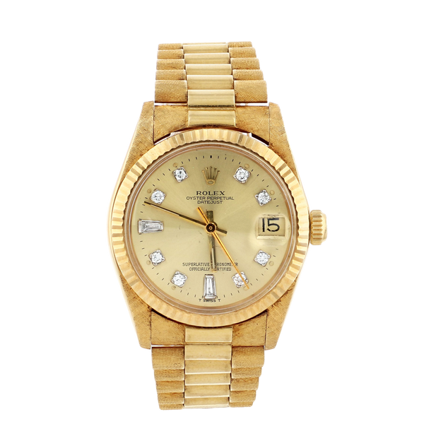 Rolex 6827 Datejust 18K Yellow Gold Florentine Finish 31mm (Pre-owned)