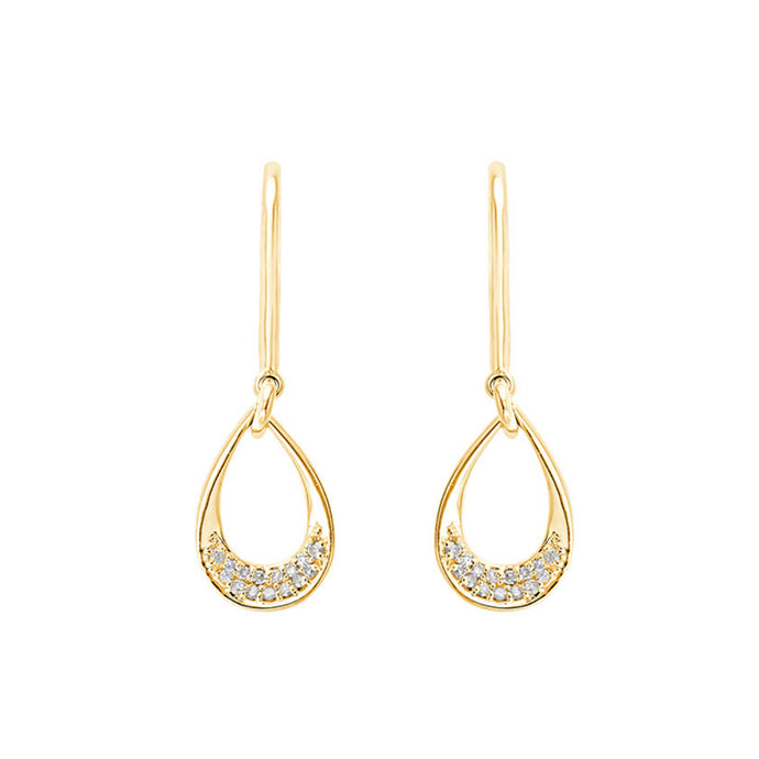 10k Yellow Gold Diamond Earrings 0.11CTW