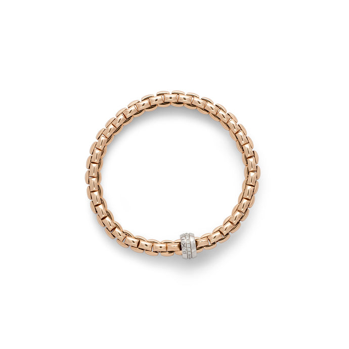 Fope EKA Rose Gold Diamond Bracelet (0.18 CTW)