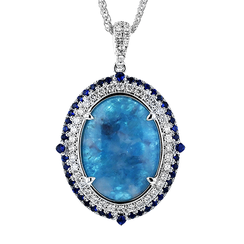 Simon G lp4678 COLOR PENDANT IN 18K GOLD WITH DIAMONDS