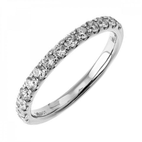 14K White Gold Mixable Fashion Ring 0.48CTW