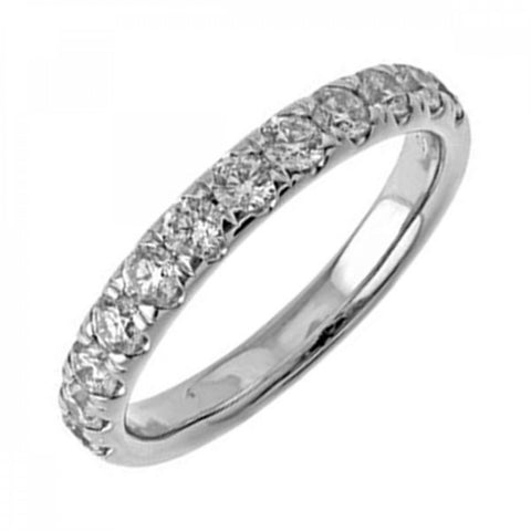 14K White Gold Mixable Fashion Ring 0.76CTW