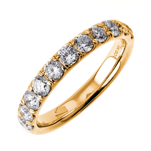 14K Yellow Gold Mixable Fashion Ring 1CTW