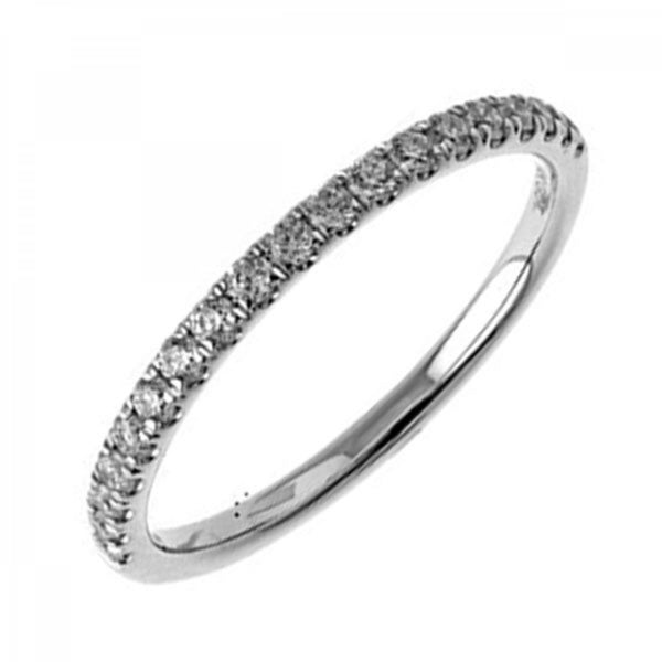 14K White Gold Mixable Fashion Ring 0.25CTW