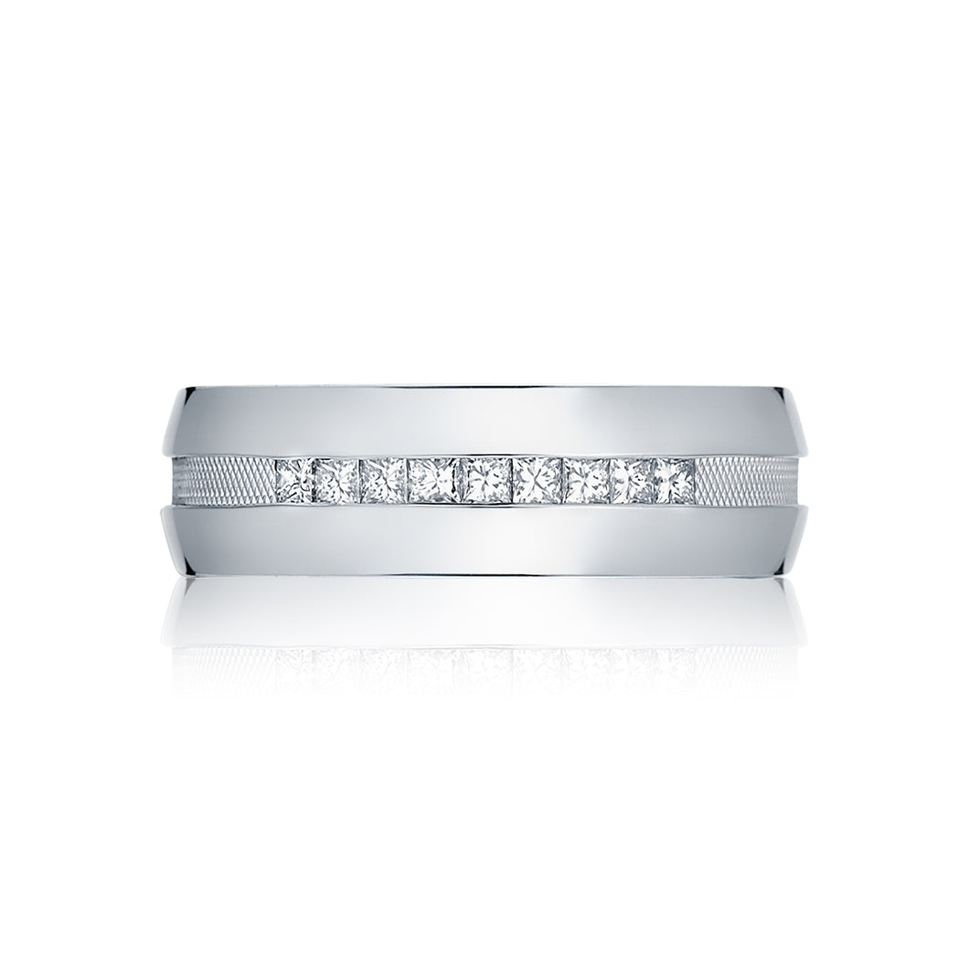 Tacori Platinum Sculpted Crescent Diamond Wedding Band (0.35  CTW)
