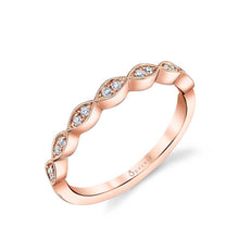 Load image into Gallery viewer, Sylvie Madeleina Gold &amp; Diamond Stackable Wedding Band