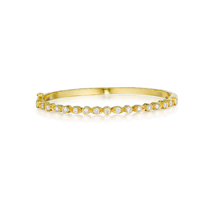 Penny Preville 18K Yellow Gold Marquise & Round Bangle