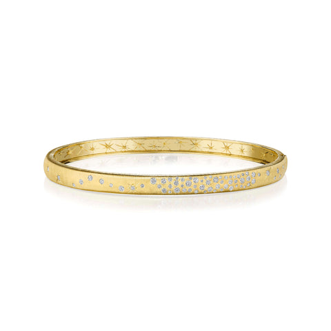 Penny Preville 18K Yellow, White or Rose Gold Round Galaxy Bangle