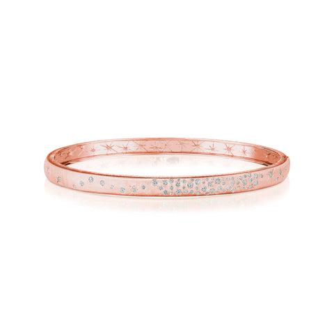 Penny Preville 18K Yellow, White or Rose Gold Round Galaxy Bangle