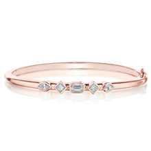 Load image into Gallery viewer, Penny Preville 18K Yellow or Rose Gold High Polish Mixed Shape 5 Tight Station Bangle