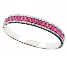 Load image into Gallery viewer, Ruby and Diamond Bangle Bracelet