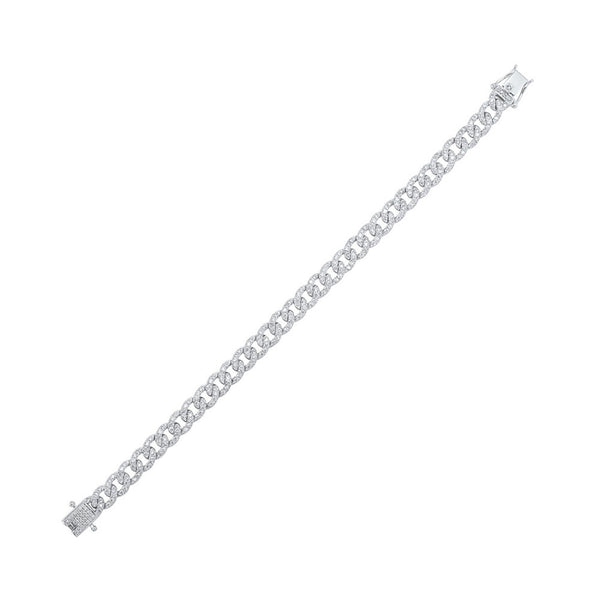 14K White Gold Diamond Fashion Bracelet 2.50CTW