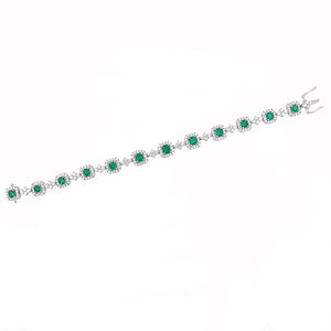Emerald and Diamond Fashion Bracelet