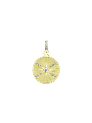 Penny Preville 18K Yellow Gold Large Round Starburst Medallion