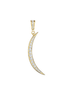 Penny Preville 18K Yellow Gold Diamond Crescent Moon Enhancer