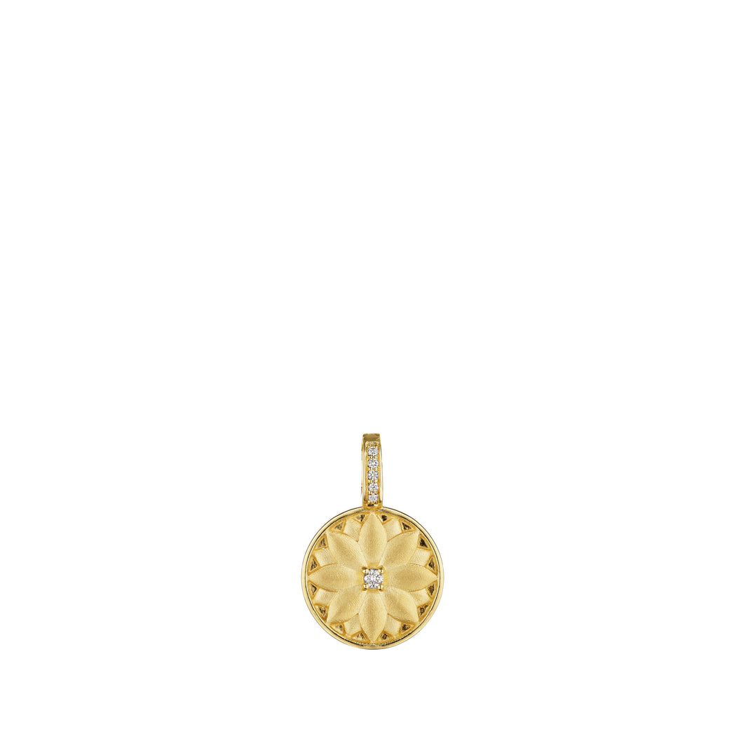 Penny Preville 18K Yellow Gold Lotus Medallion