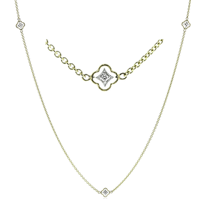 Simon G ch114 Trellis Necklace in 18k Gold with Diamonds