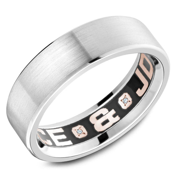 Carlex Black Enamel Interior Mens Band CX4-0001W