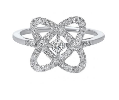 14K Love's Crossing Diamond Ring - 1/4 ctw