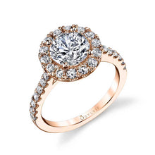 Load image into Gallery viewer, Sylvie Jacalyn Round Classic Halo Engagement Ring