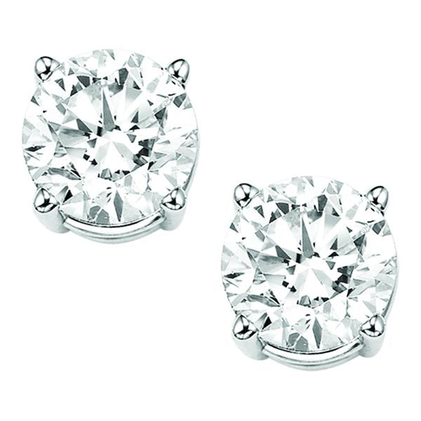 75 ct tw RoundCut Diamond Stud Earrings in 14k White Gold  BJs  Wholesale Club