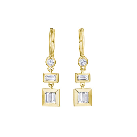 Penny Preville 18K White or Yellow Gold Diamond Drop Fashion Earrings