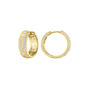 Penny Preville 18K Yellow, White or Rose Gold Galaxy Huggie Earrings