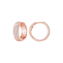 Load image into Gallery viewer, Penny Preville 18K Yellow, White or Rose Gold Galaxy Huggie Earrings