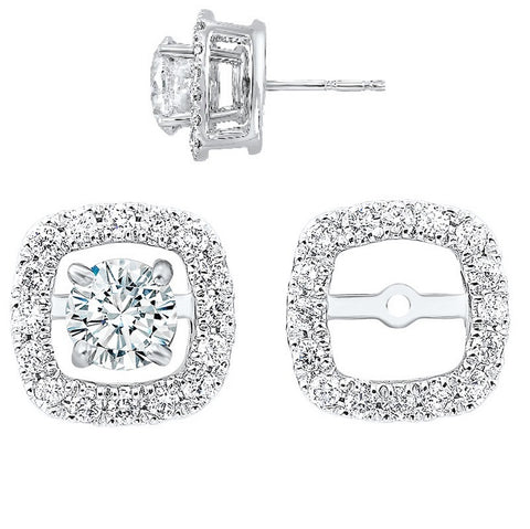 14kw halo micro prong diamond jacket earrings 1/5ct, rg73462-1wnwt