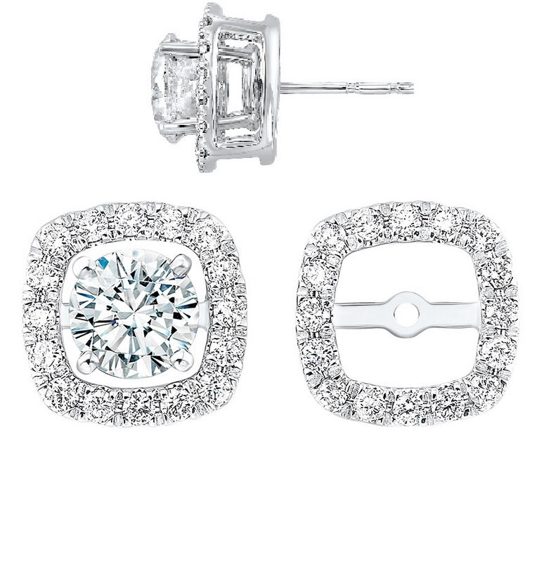 14kw halo micro prong diamond jacket earrings 1/5ct, rg73462-1wnb