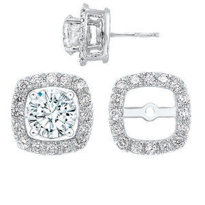 14kw halo micro prong diamond jacket earrings 1/4ct, rg10056-1wd